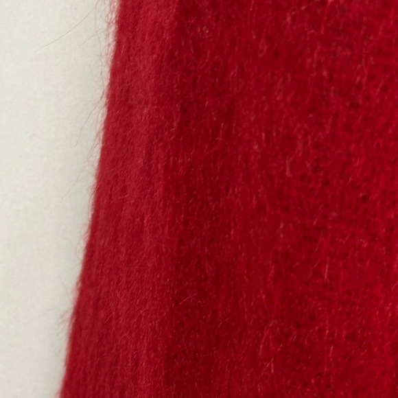 Amanda Smith Red Mohair Alpaca Wool Blend Coat Women’s 14 Luxury Winter Jacket - Picture 5 of 7
